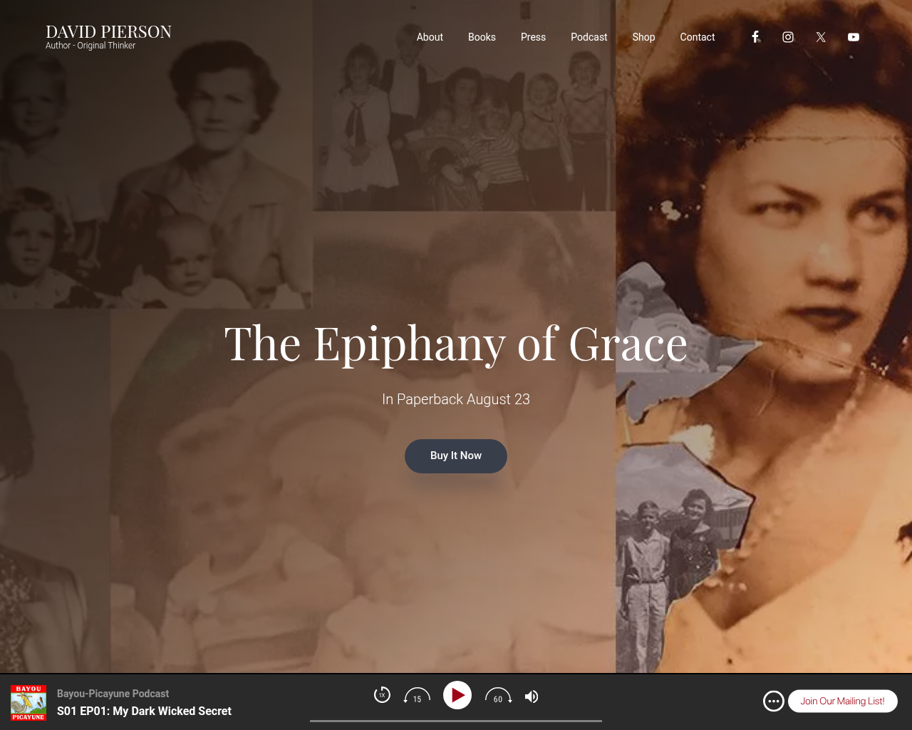 David Pierson author website