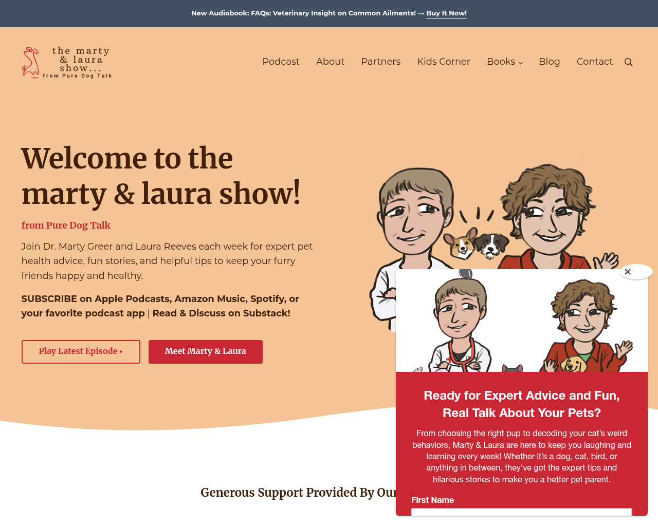 Marty and Laura Podcast website