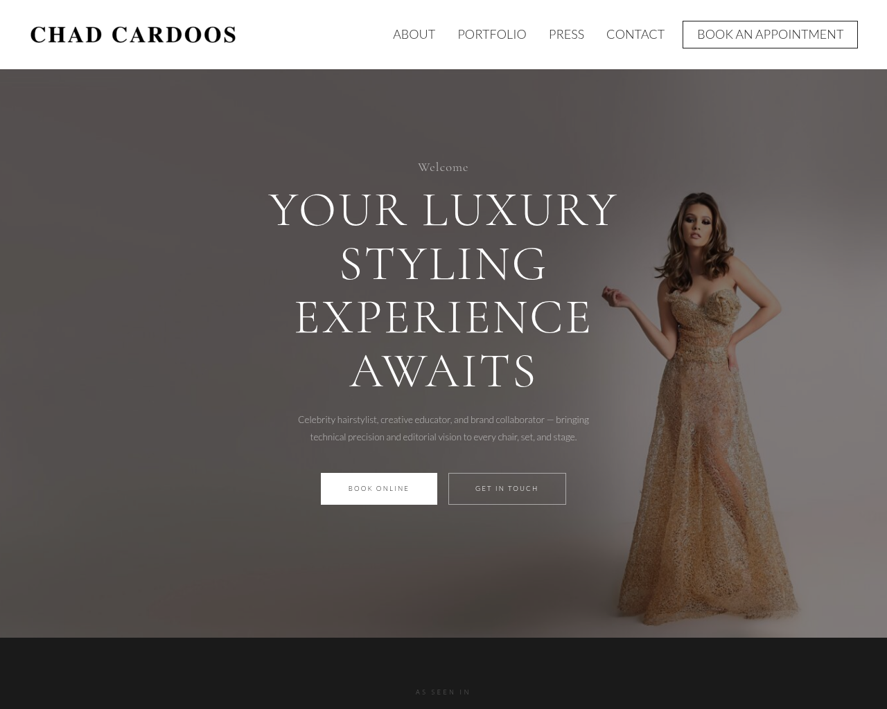 Chad Cardoos hairstylist website