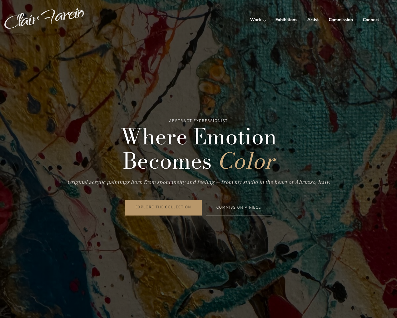 Clair Fareio artist website